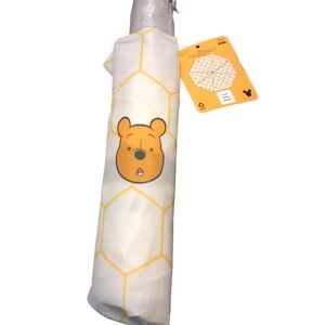 Disney Winnie the Pooh Umbrella with Honeycomb Design, Cover Included, NWT